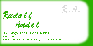 rudolf andel business card